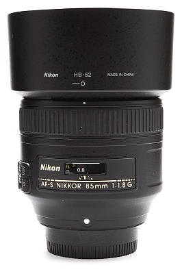 Объектив комиссионный Nikon 85mm f/1.8G AF-S Nikkor (б/у, гарантия 14 дней, S/N 483553)