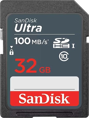 Карта памяти SanDisk Ultra SDHC 32GB UHS-I R100/W10MB/s (SDSDUNR-032G-GN3IN)