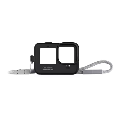 Силиконовый чехол с ремешком Sleeve + Lanyard GoPro (ADSST-001) Black