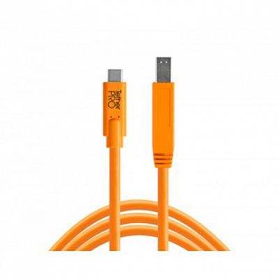 Кабель Tether Tools TetherPro USB-C to USB 3.0 Male B 4.6m Orange (CUC3415-ORG)
