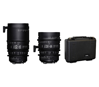 Комплект Sigma 18-35mm T2 Cine (M) + 50-100mm T2 AP (M) PL + кейс PCM