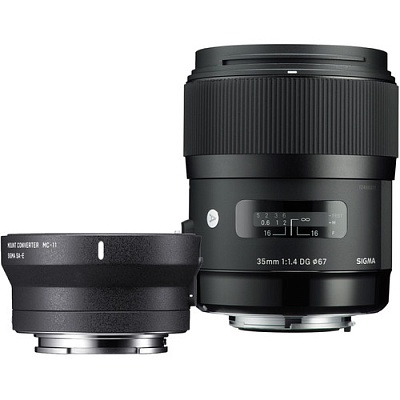 Объектив Sigma 35mm f/1.4 DG HSM Art Canon EF+ адаптер MC-11 EF-Sony E