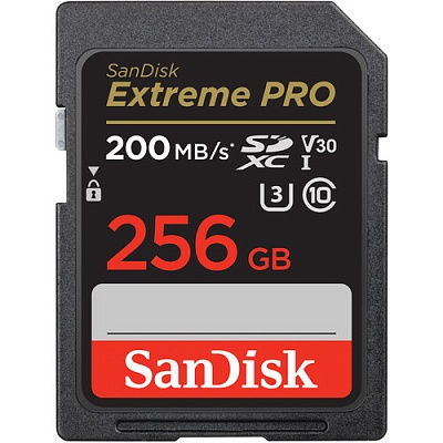 Карта памяти SanDisk Extreme Pro SDXC 256GB UHS-I U3 V30 R200/W140MB/s (SDSDXXD-256G-GN4IN)