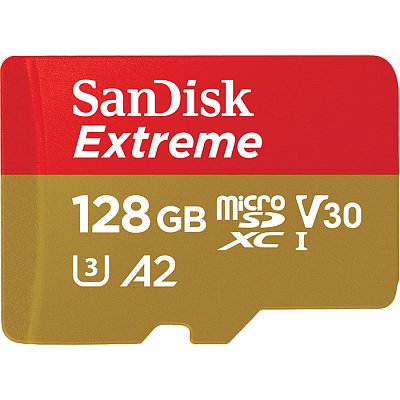 Карта памяти SanDisk Extreme microSDXC 128GB V30 UHS-I R160/W70MB/s (SDSQXA1-128G-GN6MA)