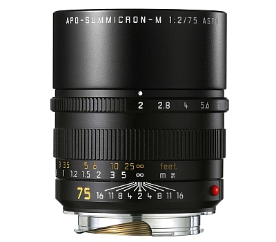 Объектив Leica Apo-Summicron-M 75mm f/2 ASPH, Черный, анодированный