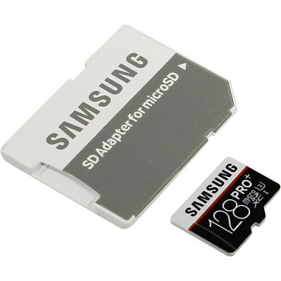 Карта памяти Samsung Pro Plus microSDXC 128GB U3 A2 V30 UHS-I R160/W120 (MB-MD128KA/EU)