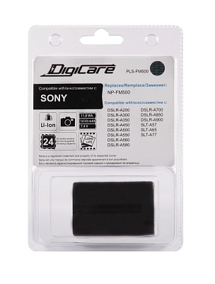 Аккумулятор DigiCare PLC-FM500, для Sony A57/A58/A65/A77/A77 II/A99/A900/A850/A700/A580