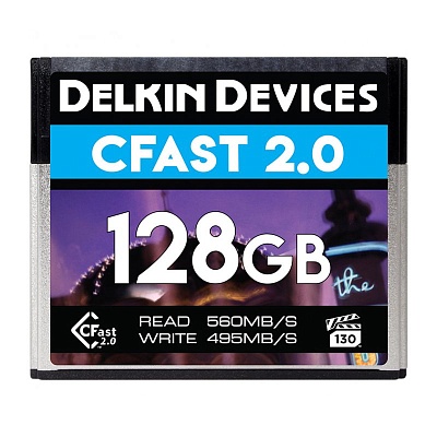 Карта памяти Delkin Devices Premium CFast 2.0 128GB VPG130 R560/W495MB/s (DCFSTV128)