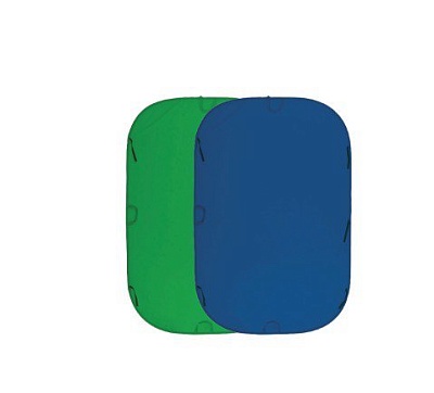 Фон тканевый Lastolite LC5687 1.5х1.8м складной хромакей Синий/Зеленый