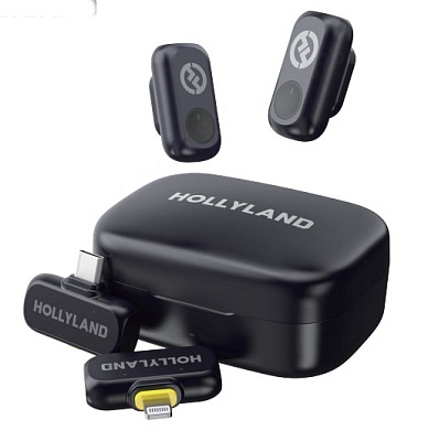 Микрофон Hollyland LARK A1 Combo Space Gray (with USB-C RX + Lightning RX + Charging Case)