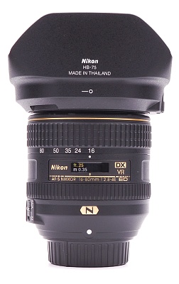 Объектив комиссионный Nikon 16-80mm f/2.8-4E ED VR AF-S DX (б/у, гарантия до 30.12.2020, s/n 280663)