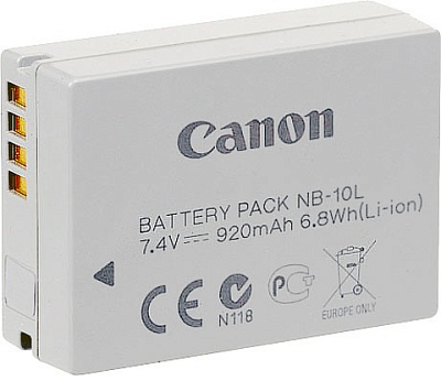 Аккумулятор Canon NB-10L, для G3 X/SX50 HS/G15/SX40 HS/SX60 HS/G1 X