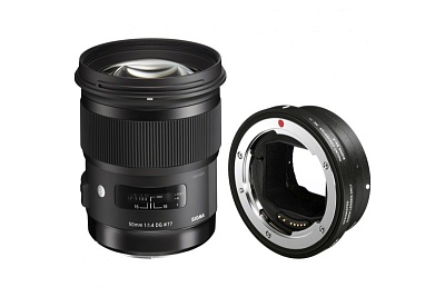 Объектив Sigma 50mm f/1.4 DG HSM Art Canon EF + адаптер MC-11 EF-Sony E