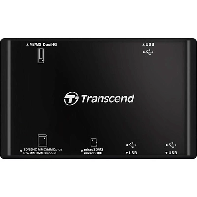 USB 2.0 reader/writer Tranсsend  TS-RDP7K Multi Card Reader   черный , внешний