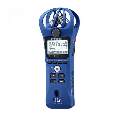 Портативный аудио рекордер Zoom H1n/L синий