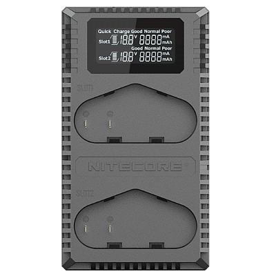 Зарядное устройство Nitecore UCN4PRO Dual Slot USB Charger QC 2.0, для LP-E19/LP-E4/LP-