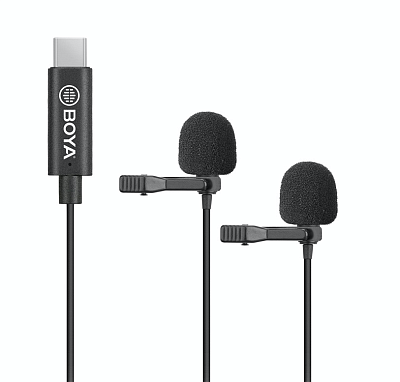 Микрофон Boya BY-M3D, петличный, направленный, USB Type-C