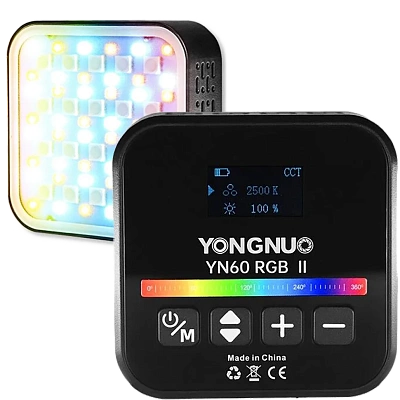 Осветитель Yongnuo YN-60 RGB II 2500-9900K, светодиодный для видео и фотосъемки 