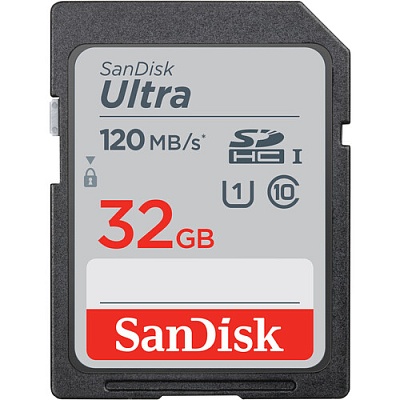 Карта памяти SanDisk Ultra SDHC 32GB UHS-I U1 R120/W40MB/s (SDSDUN4-032G-GN6IN)