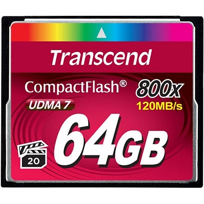 Карта памяти Transcend CF 64GB 800X R120/W60MB/s (TS64GCF800)