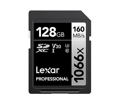 Карта памяти Lexar Professional SDXC 128GB UHS-I U3 V30 R160/W120MB/s (LSD1066128G-BNNNG)
