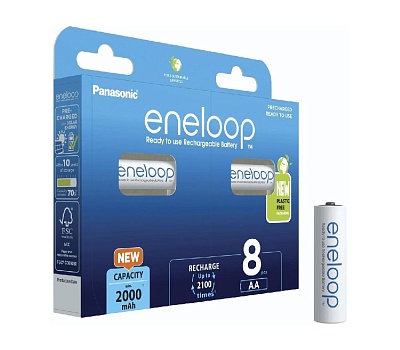 Аккумулятор Panasonic Eneloop (BK-3MCDE/8HH) АА 2000mAh 8шт блистер