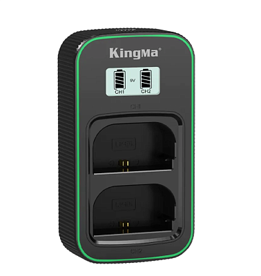 Зарядное устройство KingMa BM058Q-LPE6 PD3.0 для двух аккумуляторов Canon LP-E6NH