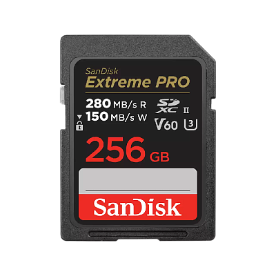 Карта памяти SanDisk SDXC Extreme Pro 256GB UHS-II U3 V60 R280/W150Mb/s (SDSDXEP-256G-GN4IN)