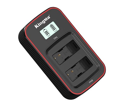 Зарядное устройство с дисплеем KingMa BM058-GP13 для двух аккумуляторов GoPro Hero 13