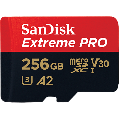 Карта памяти SanDisk Extreme Pro microSDXC 256GB UHS-I A2 V30 U3 R170/W90MB/s (SDSQXCZ-256G-GN6MA)
