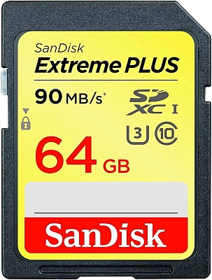 Аренда карты памяти SanDisk Extreme SDXC 64GB UHS-I U3 V30 R90/W90MB/s