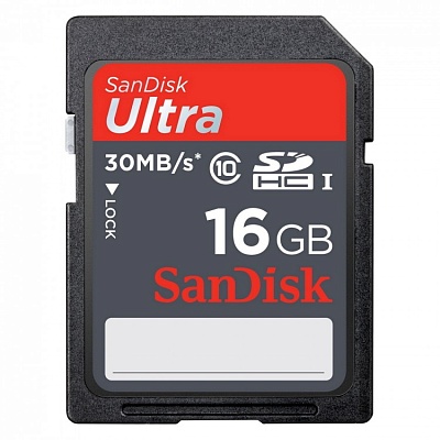 Карта памяти комиссионная SanDisk SDHC 16GB 30Mb/s (б/у)