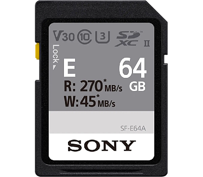 Карта памяти Sony SDXC 64GB UHS-II U3 V30 R270/W45MB/s (SF-E64A)