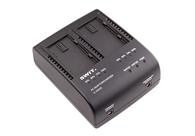 Зарядное устройство Swit S-3602D для двух аккумуляторов Panasonic VW-VBD58/AG-VBR59/CGA-D54/D28