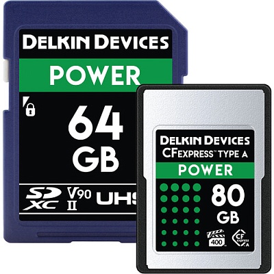 Комплект из 2х карт памяти Delkin Power CFexpress Type A 80GB + SDXC 64GB UHS-II U3 V90 (DCFXAP80SD)