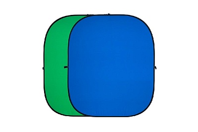 Фон тканевый GreenBean Twist 1.8х2.1м хромакей Зеленый/Синий
