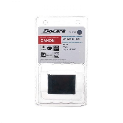 Аккумулятор DigiCare PLC-BP828, для видеокамер Canon