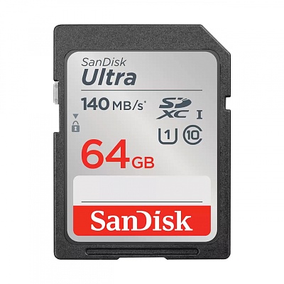 Карта памяти SanDisk Ultra SDXC 64GB UHS-I U1 R80/W10MB/s (SDSDUNB-064G-GN6IN)