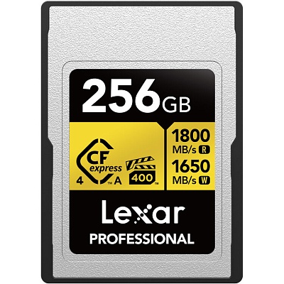 Карта памяти Lexar Professional Gold CFexpress Type A 256GB R1800/W1650MB/s (LCAEXG4256G-RNENG)