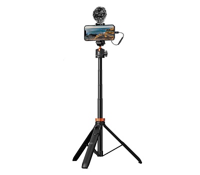 Штатив K&F Concept MS08 (158см/3кг/450г) Черный