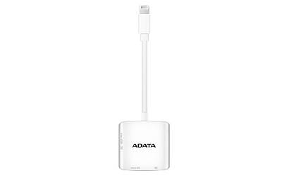 Картридер ADATA AI910 Lightning Card Reader Plus Micro SD/SD for iPad/iPhone