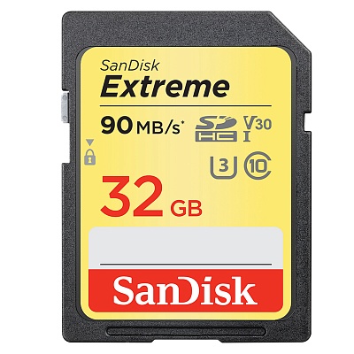 Карта памяти комиссионная SanDisk SDXC Card 32GB (SDSDXVE-032G-GNCIN) Extreme 90Mb/s UHS-I U3 (б/у)