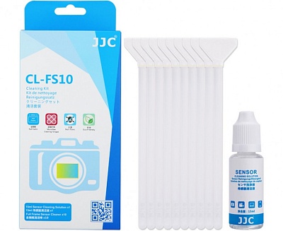Набор для чистки матриц JJC CL-FS10 для полнокадровых матриц (швабры 10шт + жидкость)