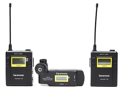 Микрофон комиссионный Saramonic UwMic9 TX9+TX9+RX-XLR9, беспроводной... Микрофон комиссионный Saramonic UwMic9 TX9+TX9+RX-XLR9, беспроводной...