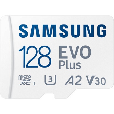 Карта памяти Samsung EVO Plus microSDXC 128GB U3 A2 V30 UHS-I R130MB/s (MB-MC128KA/RU)
