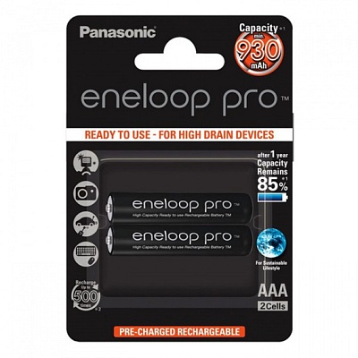 Аккумулятор Panasonic Eneloop BK-4HCDE/2BE 900mAh 2шт AAA
