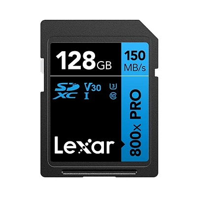 Карта памяти Lexar 800x PRO SDXC 128GB UHS-I U3 V30 R150MB/s (LSD0800P128G-BNNNC)