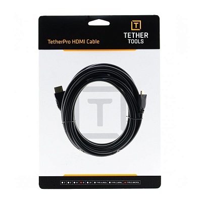 Кабель Tether Tools TetherPro HDMI Micro to HDMI 4.6m Black (H2D15-BLK)