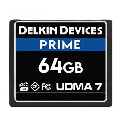 Карта памяти Delkin Devices Prime CF 64GB 1050X R160/W120MB/s (DDCFB105064G)