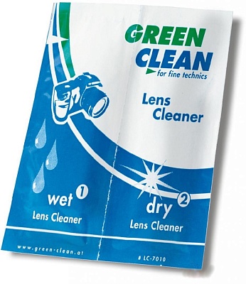 Пара одноразовых салфеток Green Clean LC-7010 для чистки оптики